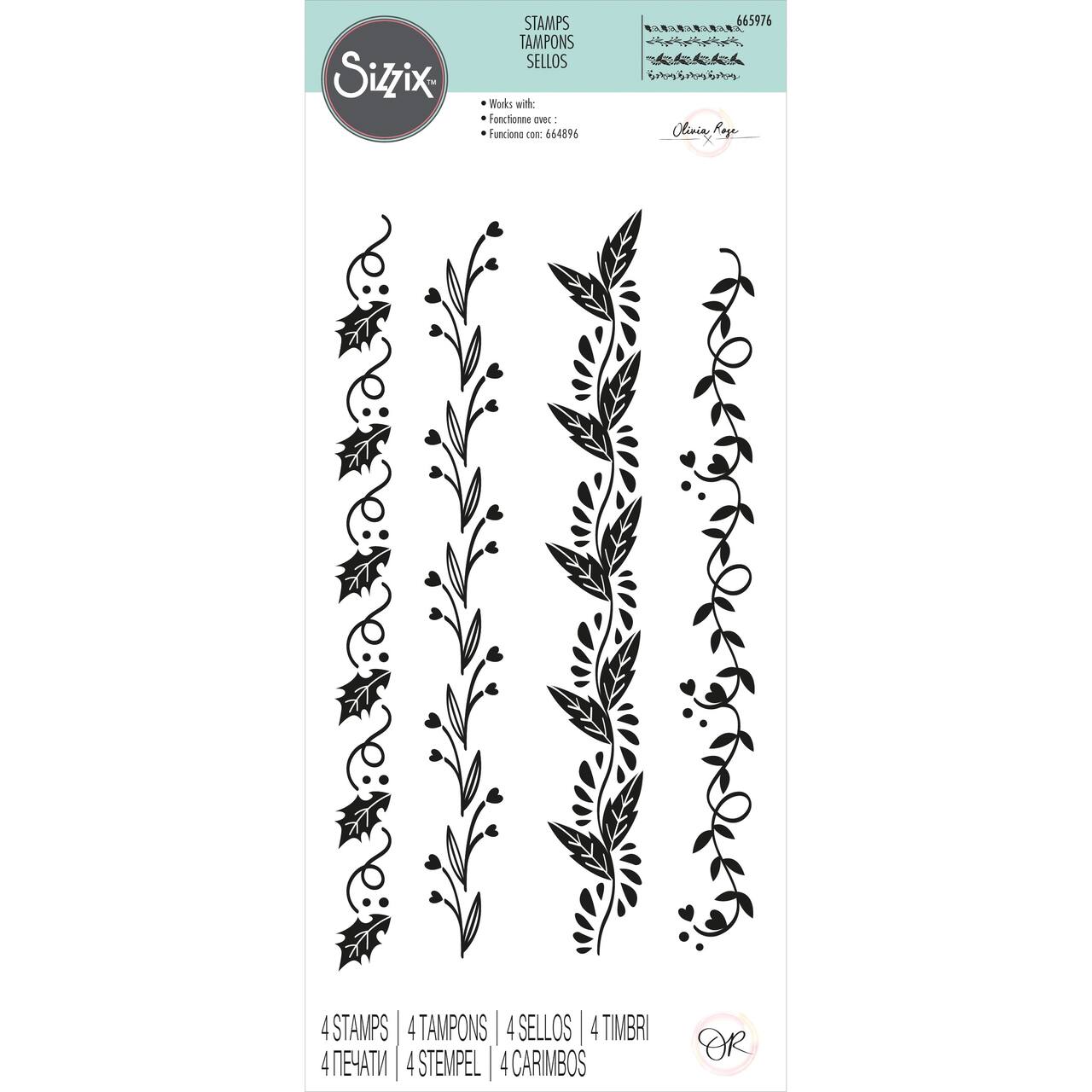 Sizzix&#xAE; by Olivia Rose Organic Borders Clear Stamps